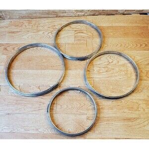 Metal Embroidery Hoops Nesting 5" 5" 6" 7" Farmhouse Decor Set Vintage Lot of 4